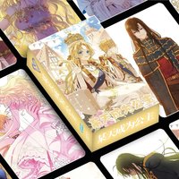 55 Pcs/Set Korean Manhwa Be A Princess Someday Laser Card Sia and Claude Characters 3 Inches Photocard LOMO Card Cosplay Gift