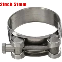2In 51mm 593935 Motorcycle Universal Stainless Steel Exhaust Pipe Clamp Exhaust Clamp Clip Calipers Exhaust Clamp Kit