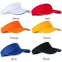 Adjustable Sports Sun Visor Hat for Women Men Solid Color Breathable Wide Brim Summer Cap for Golf Tennis Running Beach Outdoor