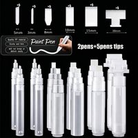 3/5/8/10/15/30mm Plastic Empty Pen Holder Set Can Refilled with Ink Repeatedly Painting Graffiti Paint Pen Replaceable Pen Tip