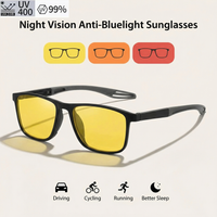 AliExpress DIXSG Night Vision Anti-Glare Sunglasses UV400 Driving Cycling Men Women Yellow Red Lens Anti Blue Light TR90 Computer Protection