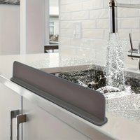 Silicone Sink Splash Guard Kitchen Sink Washbasin Water Barrier Sink Splash Cover with Suction Cup Kitchen Utensils