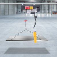 Electric Hoist for Garage Warehouses, 125kg Single/250kg Double Rope Lifting,10m/min Speed with Remote Control, Industrial Hoist