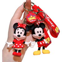 22 Style Disney Mickey Mouse Keychain - Cute Stitch & Minnie Charm, All-Match Bag/Car Keyring, Christmas Gift for Students