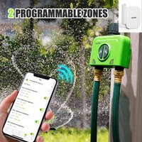RainPoint 2-ZONE Water Timer WiFi Sprinkler Controller Weather Based Automatic Drip Irrigation Smart Graden Hose Watering System