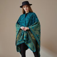 Dark Scarf Y2K Unique Design Split Big Cape Autumn Winter Warmth Double Sided Knitted Cloak Overlaid With Winter