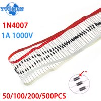 50-500PCS 1N4007 Rectifier Diode Kit 1A 1000V DIP DO-41 Lead Diodes for DIY Electronics Projects Power Supplies & Circuit Repair