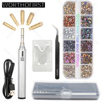 5V USB Power Supply Hot-Fix Rhinestones Kit Crystal Hotfix Rhinestone Applicator Iron-on Strass Rhinestone Heat-fix Pen