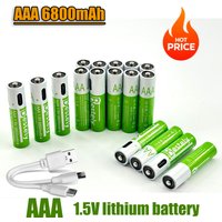 Bestely 1,5 v/AAA 6800mAh baterías de litio recargables de alta capacidad tipo C/batería de iones de litio USB AAA 2000 veces/ci