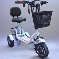 3-Rad-faltbarer Mobilitätsroller für Senioren, 2-Sitzer mit 2 Körben, Reise-Elektroroller, Dreirad für Erwachsene für die Familie, 800 W