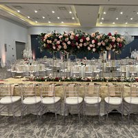 100pcs)Modern Restaurant Wedding Party Chairs plastic Stackable Hotel Gold Chiavari Chairs 1149