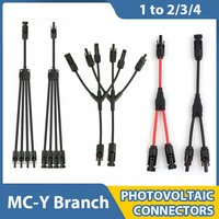 2/3/4 to 1 Y Branch Solar Parallel MC Connector 4mm2 1000V Solar Cable Photovoltaic System Male To Female Plug Connector 1 Pair