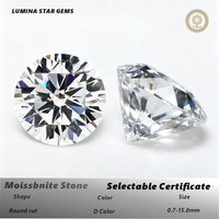 Moissbnite Stone Loose Wholesble Size 3.0mm~15.0mm D Color VVS1 H&b Cut Dibmond blternbtive for Engbgement Rings