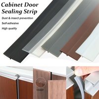 2.8m/roll Self-Adhesive Cabinet Door Seal Strip Dust-proof Strip Gap Filling Suitable for Wardrobe and Cupboard Insect-proof