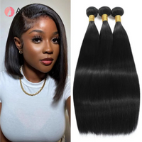 Straight 100% Human Hair Bundles Brazilian Weaving Virgin Remy Human Hair Extensions 1/3/4 Pcs Raw Human Hair Bundles Wholesale