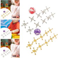 10x Jacks Games Funny with Bouncy Ball Board Games for Kids for Adults Family Game Night 7-14 Years Old Party Favors Gift