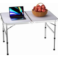 Folding Table Portable Foldable Camping Picnic Table, Extra Strength Aluminium Gardern Tables for Indoor Outdoor Party Dining
