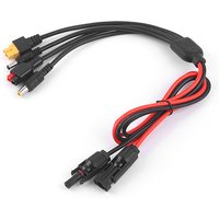 Solar Panel Extension Cable 4 in 1 DC5521 7909 XT60 Female Connector Photovoltaic Cord PV Wire 30A for Power Supply