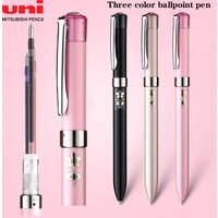 Japan UNI JETSTREAM Ballpoint Pen SXE3 Cherry Blossom Limited Three-color Multi-function Pen Replaceable Core Office Stationery