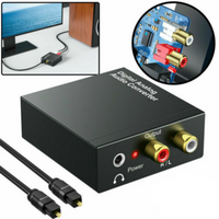 Digital to Analog Audio Converter Optical Toslink Coaxial to RCA Adapter With 3.5MM Headphone Jack Digital Optical Audio Coaxial