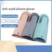Microwave oven hand clip baking gloves large thickened anti-scalding extended non-slip oven special gloves