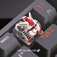 New Animation Creative RX-78-2 Gundam Personalized Resin Keycap 3D Cross-axis Mechanical Keyboard Esc Keycap Decorative Toy Gift