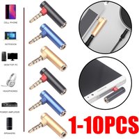 90 Degree Right Angled Adapter Converter 3.5mm Male To Female Audio Converter Adapter L-Shape Microphone Jack