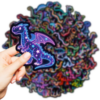 AliExpress NONE 50PCS Funny Dinosaur Cartoon Stickers Neon Style Animal Graffiti Decoration DIY Kids Toys Luggage Laptop Guitar Car Bike Decals