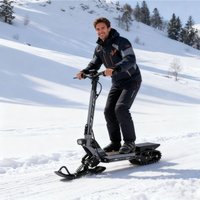 AliExpress YTYIN New Adult Electric Snowmobile Ski Bike Winter Ice Sled Anti-Skid Track Snowboard 48V 200kg Load Capacity