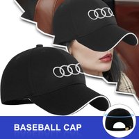 Unisex Car Logo Outdoor Adjustable Casual Baseball Cap Hat Decor For Audi Sline Sport A3 A4 A5 A6 A7 A8 Q2 Q3 Q5 Q7 Q8 RS4 RS5