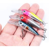 New 1pc 4cm 3.2g Pesca Hard Fishing Lure Floating Minnow Wobbler Peche Artificial Crank Bait Bass Perch Pike Salmon Trout