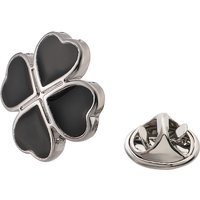 Men's Brooch Scarf Hat Accessories Black Lucky Clover Clip Neckpin Badge Pin Woman Wedding Couple High Quality Jewelry Gifts