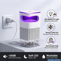 USB Mosquito Trap Electric Silent Bug Zapper Upgraded Inhalation Fly Killer with UV Light Indoor for Home Bedroom Office