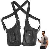 Men's Shoulder Underarm Bag, Anti theft Hidden Adjustable Strap Leather Cover
