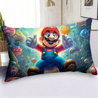 1PC Super Mario Anime Cosplay Pillowcase Decoration Home Double sided Printed Rectangular Pillow Living Room Decoration Gift