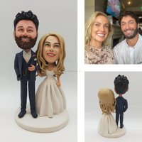 Personalized Bobbleheads Bobble Head Couple Custom Wedding Cake Topper Figurine Christmas Anniversary Gifts Couple Parents