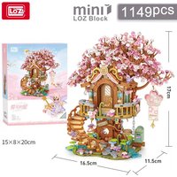 LOZ-1381 Cherry Blossom Tree House Doll DIY house 3D creative model assembly girls and children building blocks toy gift