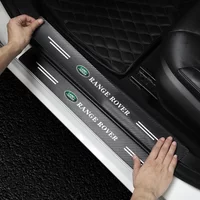 4Pcs Carbon Fiber Car Door Edge Sill Protector Strip 3D Stickers For Land Rover Ranger Autobiography Freelander Evoque Rover