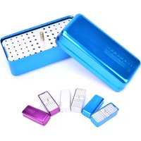 1Pc Dental Aluminium Endo Files Holder Box Aluminium 72 Hole Autoclave Sterilizer Case