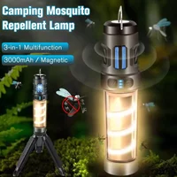 Rechargeable LED Camping Mosquito Lamp Multi-Function Portable Outdoor Lighting with Tripod Mosquito Repellent Flashlight