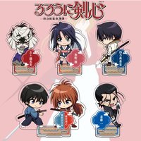 HOT Anime Rurouni Kenshin Double-Sided Acrylic Standee Chibi Style Himura Kenshin Shishio Makoto Aoshi Soujirou Collectible Gift