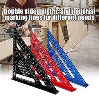 1pc 7 Inch Speed Square Ruler, Aluminum Alloy Triangle Layout Tool, Precision Angle Measuring for Carpentry Woodworking