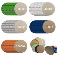 abrasifs pour ponceuse orbitale, papier abrasif à crochet et boucle, support sec, auto, bois, métal, polissage, grain 3000-10000, 5 po, 50 pièces