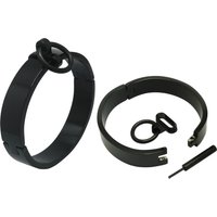 Lockable Stainless Steel Wrist Ankle Cuffs Slave Bracelets Jewelry with Hexagon Key - Lock Restraints for Party Game
