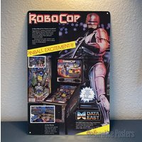 Robocop Pinball DataEast Video Game Metal Poster Sign- 20x30cm, -aluminum sign