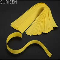 20pcs 0.45mm Thick Natural Latex Slingshots Flat Rubber Bands Strong Elastic Rubber Band Hunting Catapult 20mm/12mm Width Yellow