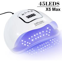 Professional UV Nail Art Lamp 45LED Nail Dryer with 4 Timers and Auto Sensor Drying Light for Gel Nail Polish Curing Nail Tools