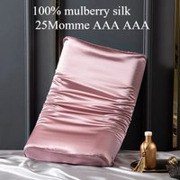 25 Momme 100% Mulberry Silk Pillowcase - Double Sided Cover for Latex & Memory Foam Pillows (30x50cm) - 6A Grade Hair & Skin