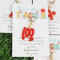 2DPlane,A gift for you/He,6Pieces2D A+/100Teacher Series Keychain Set,Belt“Teacher”Card,Very suitable as a gift for teachers,Sui