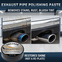 Car Exhaust Pipe Polishing Paste Metal Chrome Cleaner Rust Remover Motorcycle Muffler Tip Polish Cream Anti-oxidation Brightener